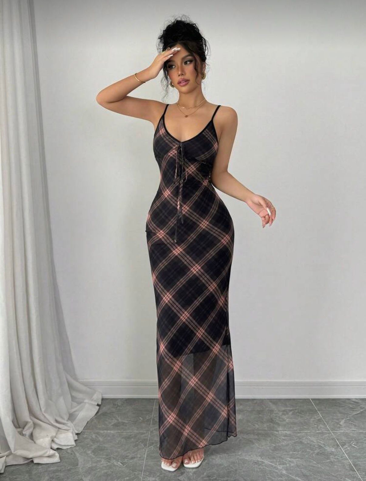 V-Neck Bodycon Dress