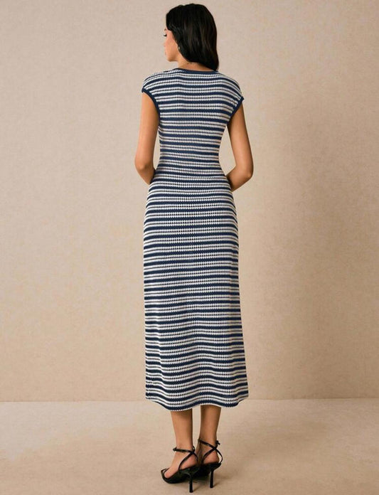 Casual Striped Long Dress