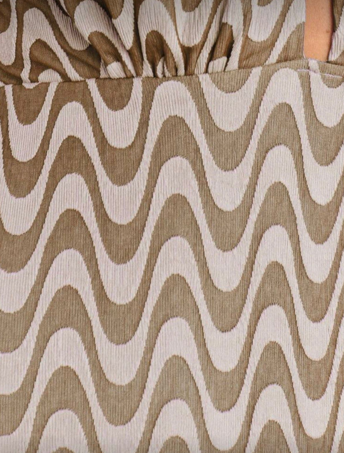 Flowy Halter Dress in Jacquard Fabric