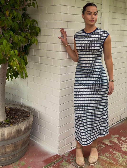 Casual Striped Long Dress