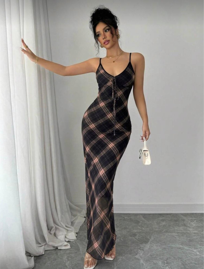 V-Neck Bodycon Dress