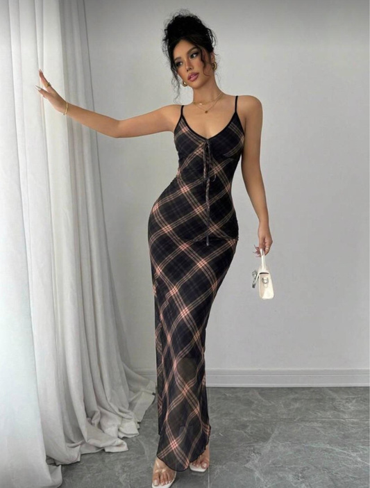 V-Neck Bodycon Dress